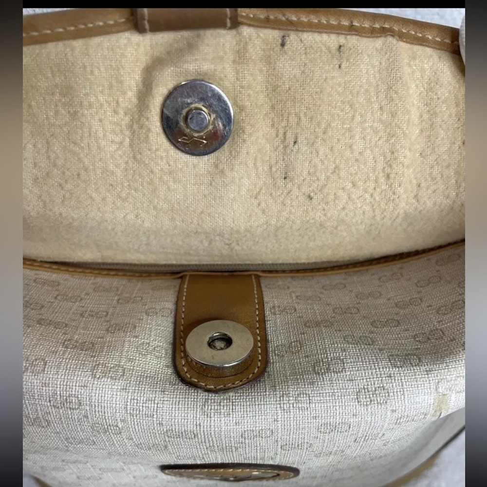 Gucci Vintage Canvas & Leather Bucket Shoulder Bag - Picture 9 of 16